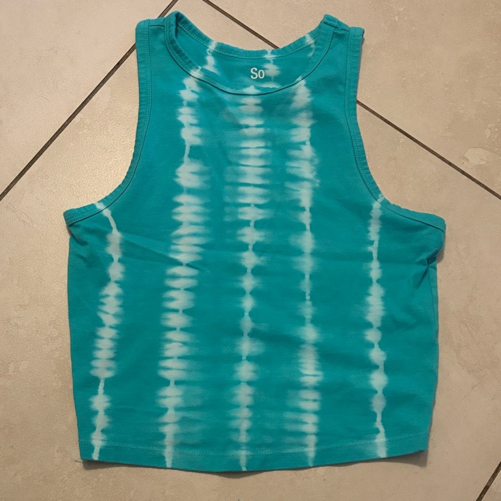 SO Turquoise Tie-Dye Women's Tank Top
